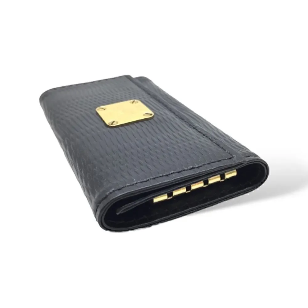 MCM Black Leather Key-holder
